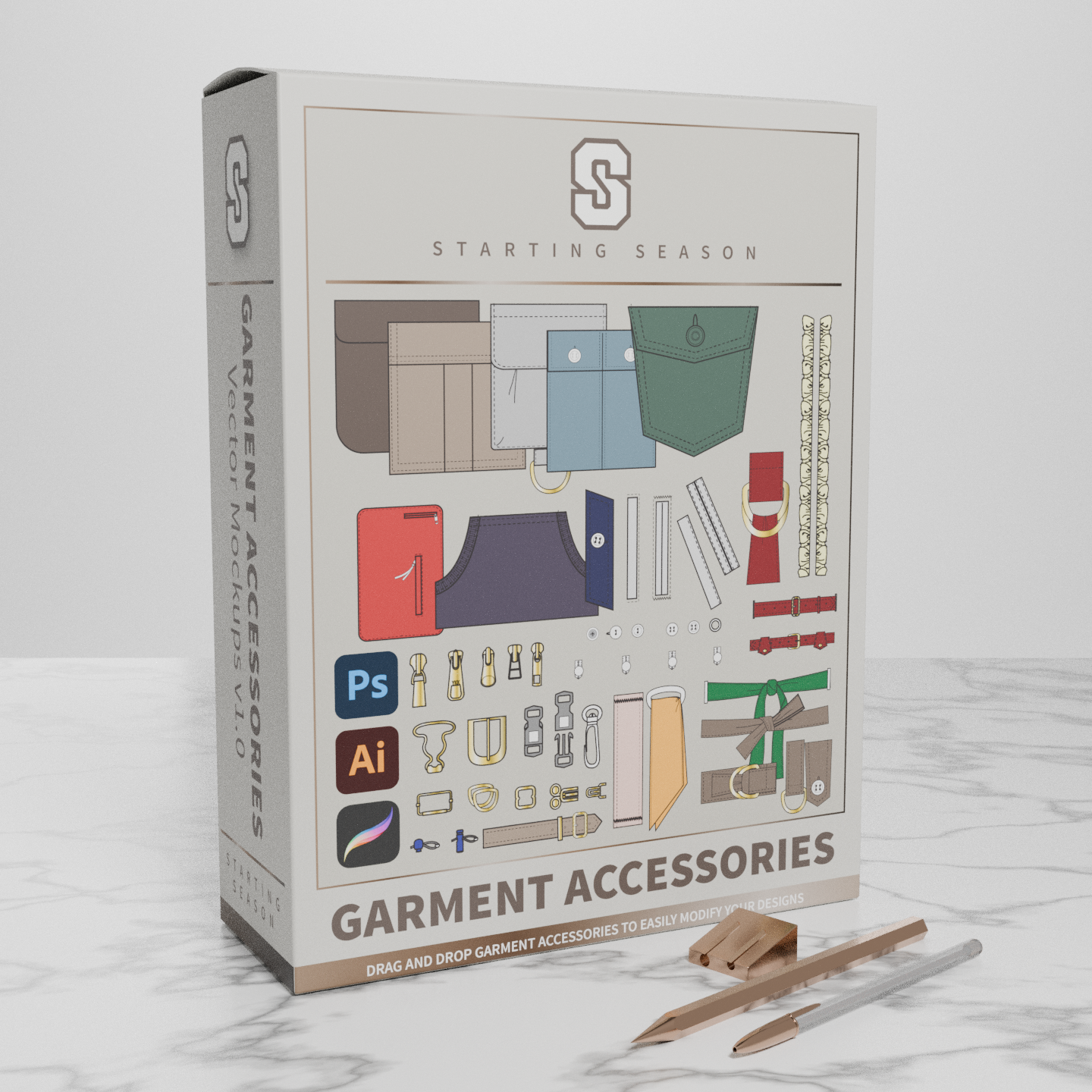 Basics Streetwear Vector Mockups Bundle v1.0