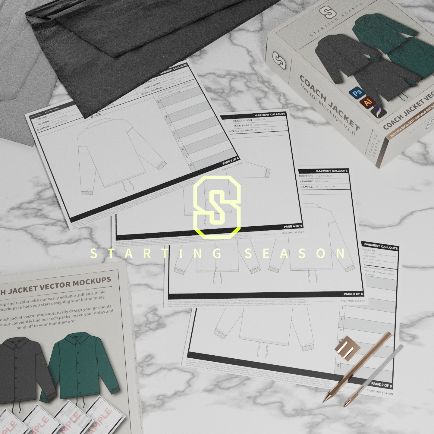 Coach Jacket Mockups – Starting Season