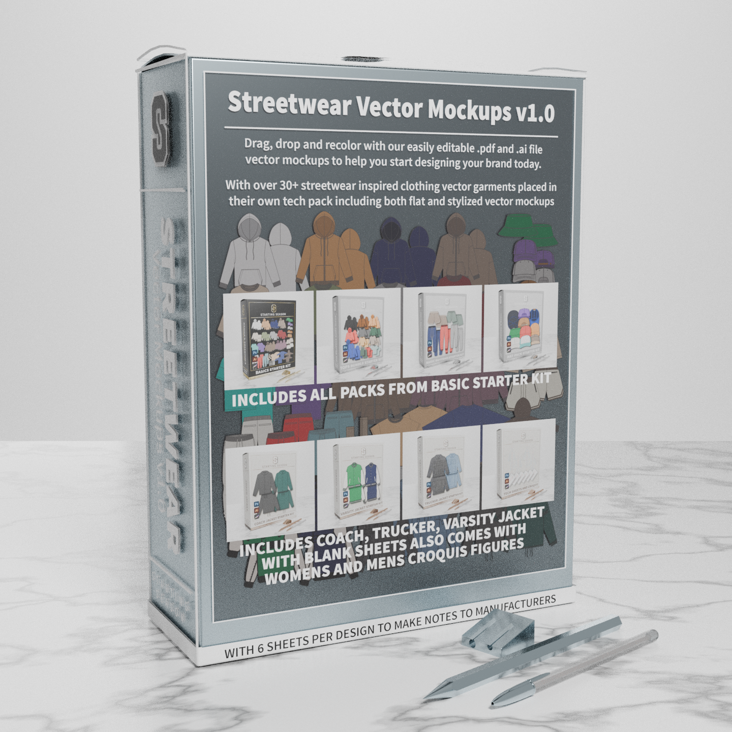 Streetwear Vector Mockups Full Bundle v1.0